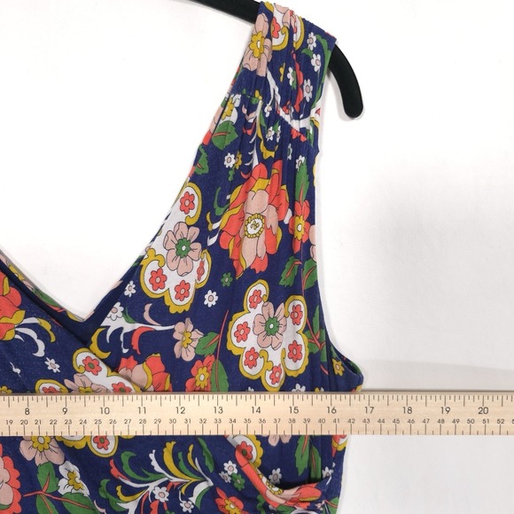 Boden Georgia US 10R Jersey Sleeveless Stretch V-Neck Floral Maxi Dress J0152 - Picture 5 of 11